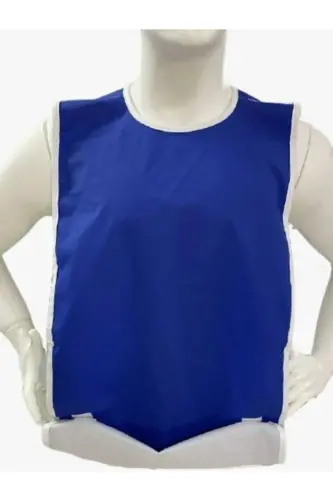 Yuviladigan bemor uchun ovqatlanish/ovqatlanish oldi tasmasi, kattalar uchun Velcro-cho'ntakli, 1 dona - 5