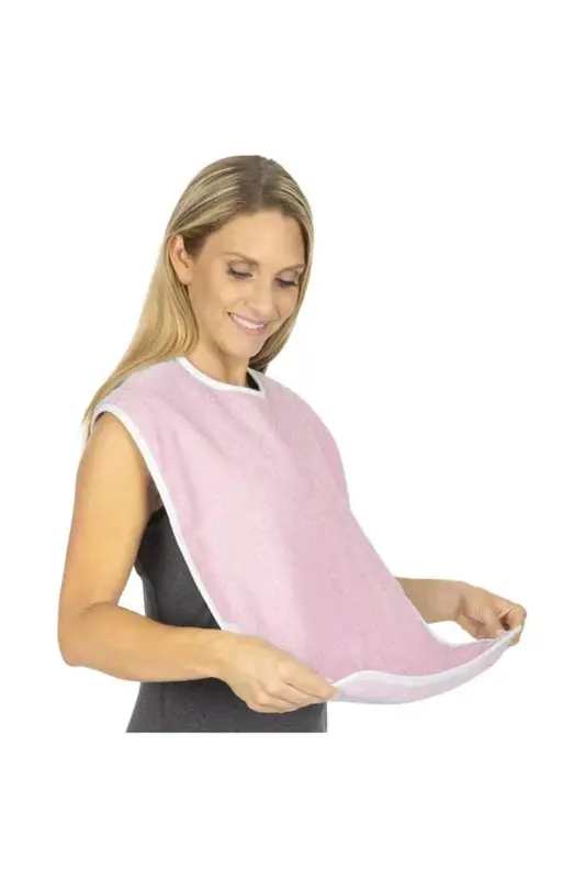 Yuviladigan bemor uchun ovqatlanish/ovqatlanish oldi tasmasi, kattalar uchun Velcro-cho'ntakli, 1 dona - 6