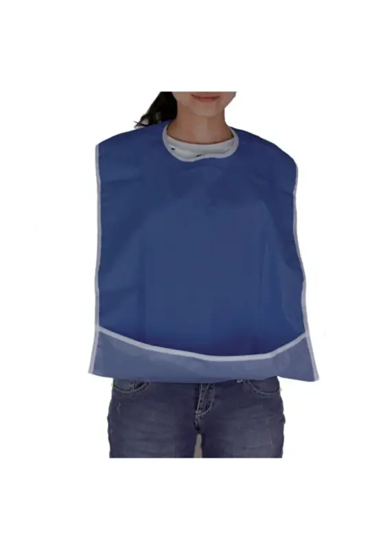 Yuviladigan bemor uchun ovqatlanish/ovqatlanish oldi tasmasi, kattalar uchun Velcro-cho'ntakli, 1 dona - 8