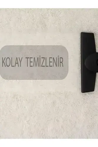 Yuviladigan Sirpanmaydigan Puffy Peluş Oshxona Koridor Salon Gilami Yo'lak-krem - 1