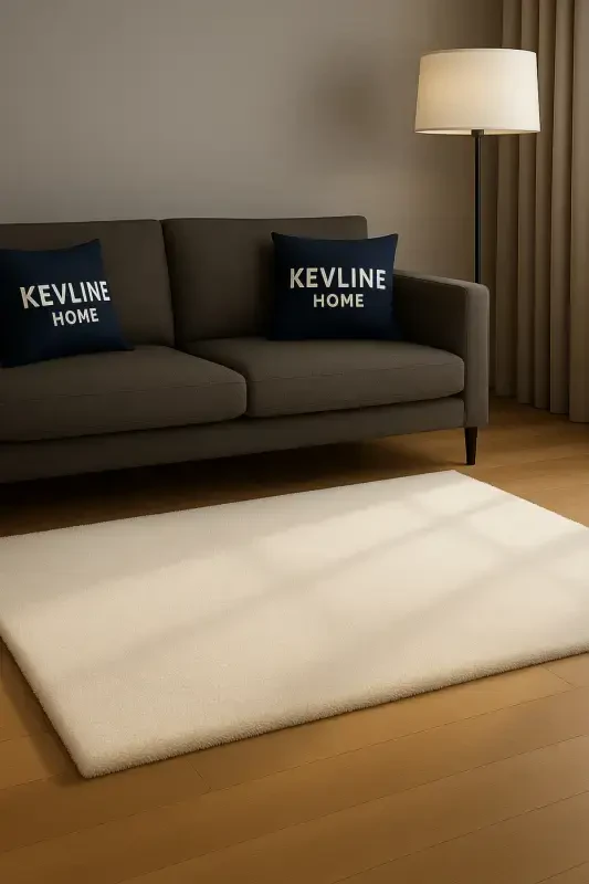 Yuviladigan Sirpanmaydigan Puffy Peluş Oshxona Koridor Salon Gilami Yo'lak-krem - 2