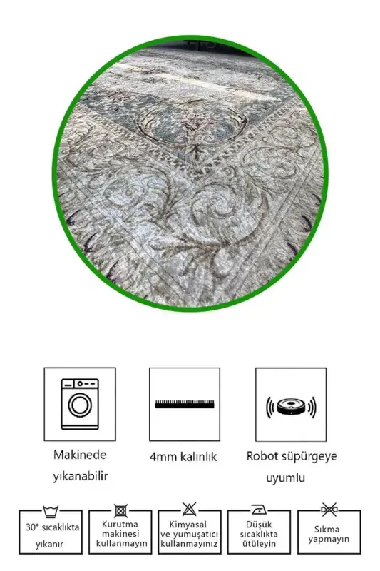 Yuvilishi mumkin bo'lmagan nozik gilamcha (Uyga mos kelmaydi) - 6