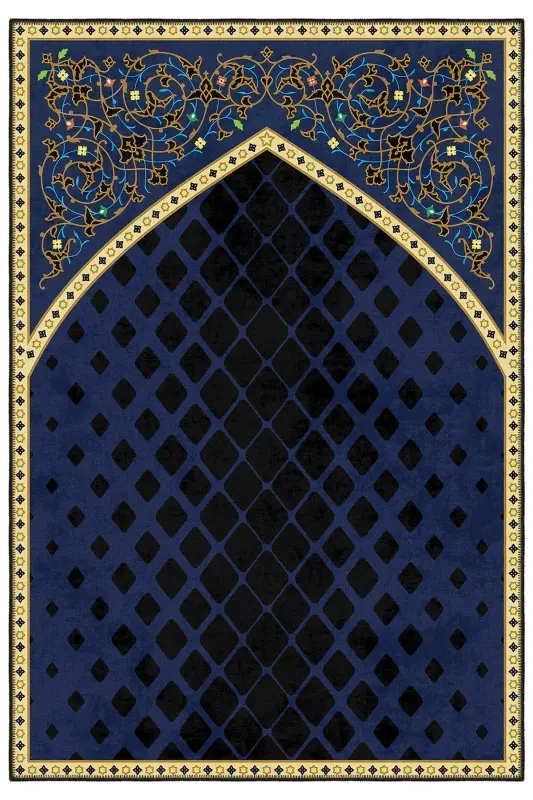 Yuvish mumkin, sirpanmaydigan taglikli, yupqa namoz gilamcha. Tashqi foydalanish uchun ideal. - 1