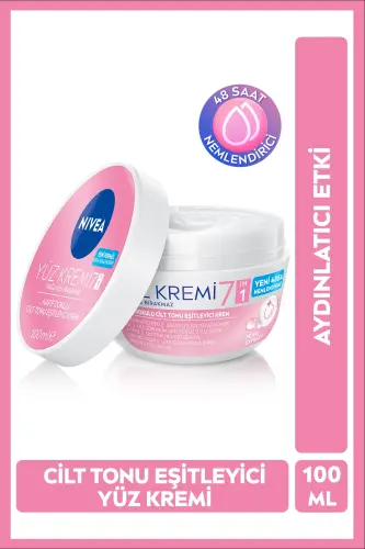 Cilt Tonu Eşitleyici Yüz Kremi 100ml, SPF15 Güneş Koruyucu, 48 Saat Nemlendirici, Koyu Leke Görünümü - NIVEA (1)