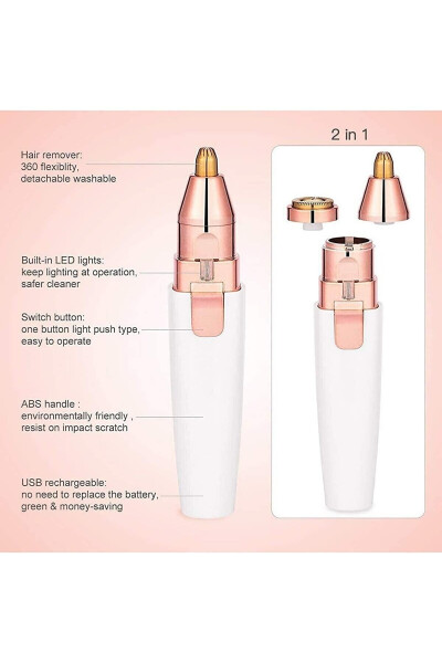 Yuz Qosh Epilator Soch Qosh Mo'y Soqish Asbob Epilatsiya Ustara - 12