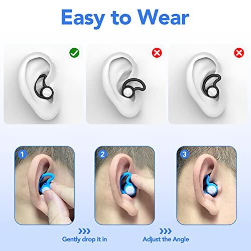 Swimming Ear Plugs Waterproof Earplugs - 3 Pairs Silicone Swim Ear Plugs for Adult Kids, Water Sports Earplugs for Showering, Bathing, Surfing - Keep Ear Water Out - 6
