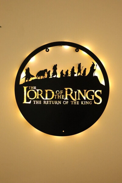 Lord Of Rıngs Yüzüklerin Efendisi Led Işıklı Tablo Gfsdkr117 - Siyah - GIFTSTORE