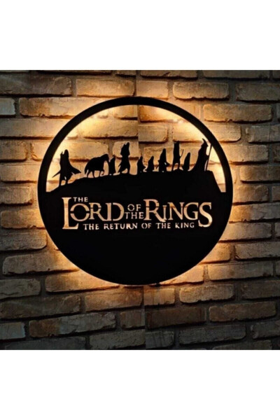 Lord Of Rıngs Yüzüklerin Efendisi Led Işıklı Tablo Gfsdkr117 - Siyah - GIFTSTORE (1)