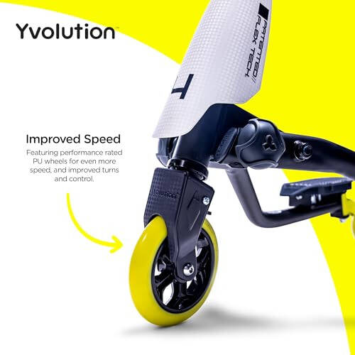 Yvolution Salıncak Scooter Çocuklar İçin, Y Fliker Pro 3 Tekerlekli Sallanır Scooter Katlanabilir İtme Kaydırmalı 2 Seviyeli Ayarlanabilir Saplı Erkek ve Kız Çocuklar İçin 7 Yaş ve Üzeri - 2