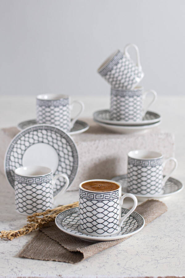 Yx-06 Aldon 6 Piece 12 Piece Turkish Coffee Cup Set - 10