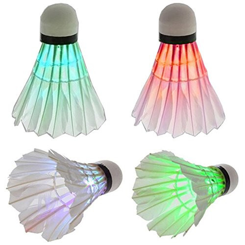 YYZP 6-Pack LED Badminton Shuttlecocks, Badminton Birdies Glow in The Dark Birdie Badminton Set for Outdoor/Indoor Lighting Sport Activities Toys Game - 7