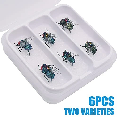 YZD Realistic Fly Fishing Dry Wet Nymph Trout Flies Topwater Lures for Freshwater Saltwater High Simulation Hand Tie Lure Kits - 4