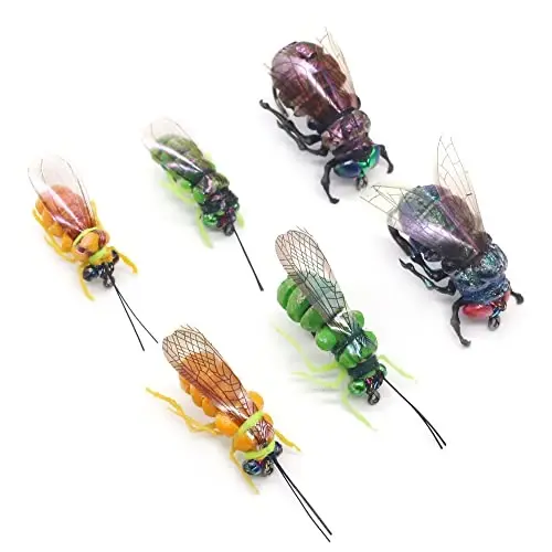 YZD Realistic Fly Fishing Dry Wet Nymph Trout Flies Topwater Lures for Freshwater Saltwater High Simulation Hand Tie Lure Kits - 1