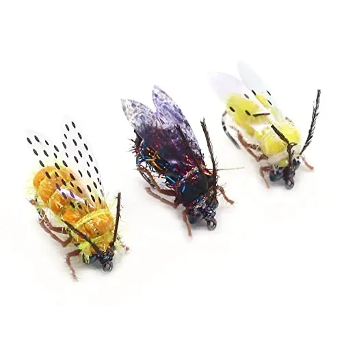YZD Realistic Fly Fishing Dry Wet Nymph Trout Flies Topwater Lures for Freshwater Saltwater High Simulation Hand Tie Lure Kits - 1