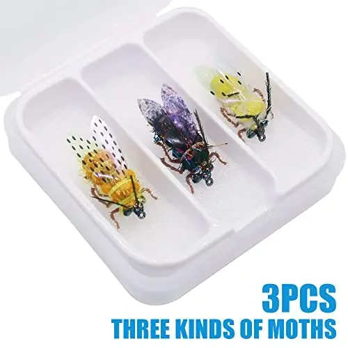 YZD Realistic Fly Fishing Dry Wet Nymph Trout Flies Topwater Lures for Freshwater Saltwater High Simulation Hand Tie Lure Kits - 4