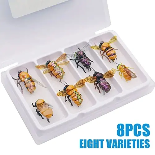 YZD Realistic Fly Fishing Dry Wet Nymph Trout Flies Topwater Lures for Freshwater Saltwater High Simulation Hand Tie Lure Kits - 4