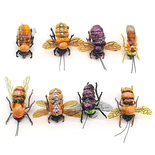 YZD Realistic Fly Fishing Dry Wet Nymph Trout Flies Topwater Lures for Freshwater Saltwater High Simulation Hand Tie Lure Kits - 2