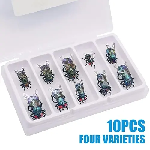 YZD Realistic Fly Fishing Dry Wet Nymph Trout Flies Topwater Lures for Freshwater Saltwater High Simulation Hand Tie Lure Kits - 4