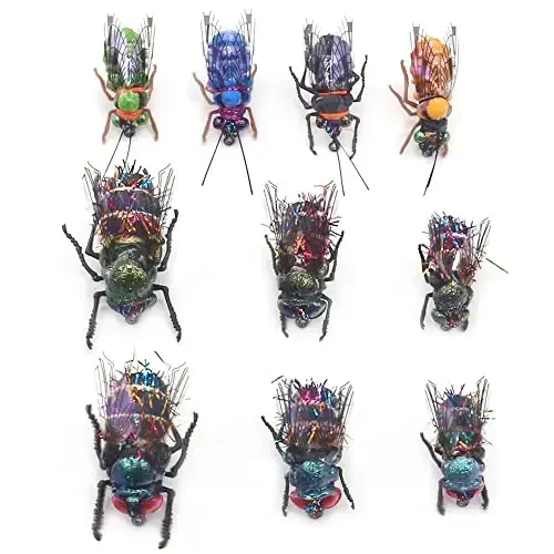 YZD Realistic Fly Fishing Dry Wet Nymph Trout Flies Topwater Lures for Freshwater Saltwater High Simulation Hand Tie Lure Kits - YZD (1)