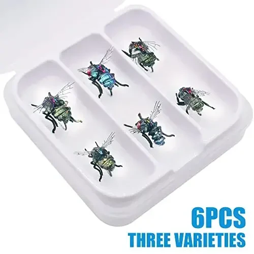 YZD Realistic Fly Fishing Dry Wet Nymph Trout Flies Topwater Lures for Freshwater Saltwater High Simulation Hand Tie Lure Kits - 4