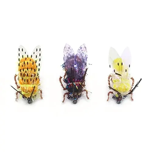 YZD Realistic Fly Fishing Dry Wet Nymph Trout Flies Topwater Lures for Freshwater Saltwater High Simulation Hand Tie Lure Kits - 2