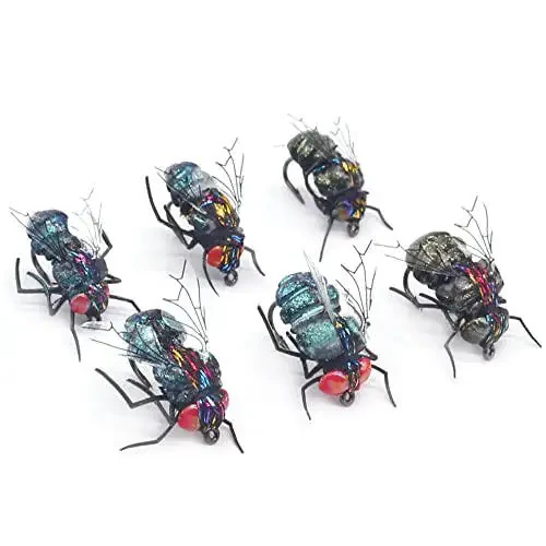 YZD Realistic Fly Fishing Dry Wet Nymph Trout Flies Topwater Lures for Freshwater Saltwater High Simulation Hand Tie Lure Kits - 1