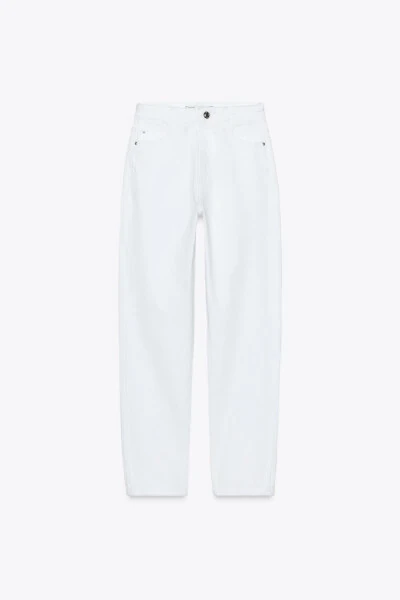 Z1975 HIGH WAIST MOM FIT JEANS-White - MODAZONE (1)