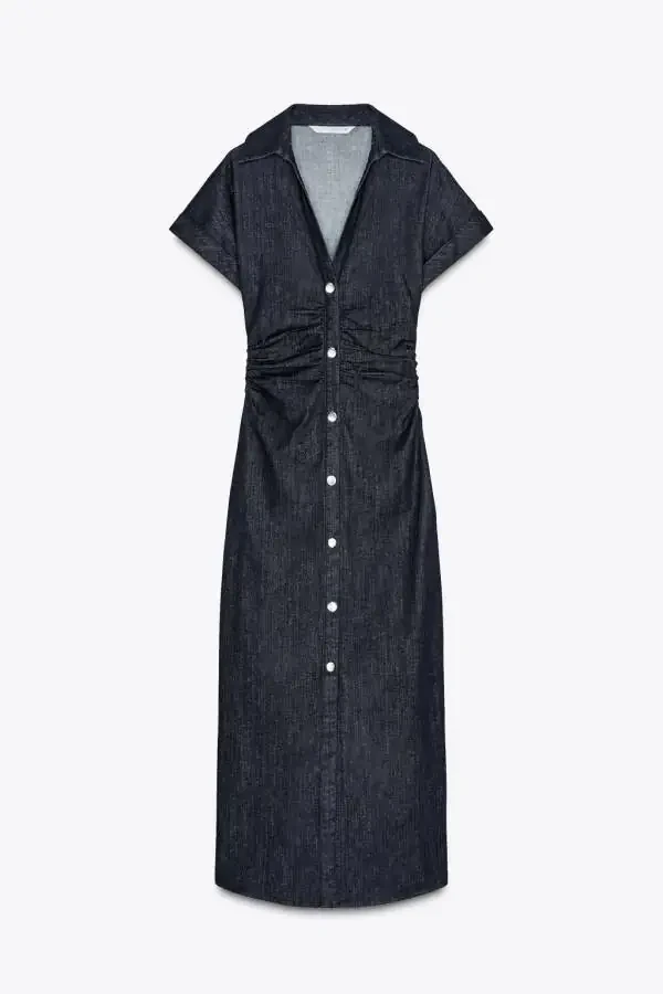 Z1975 MIDI DENIM DRESS - Blue - 5