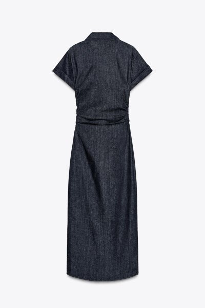 Z1975 MIDI DENIM DRESS-Blue - 6