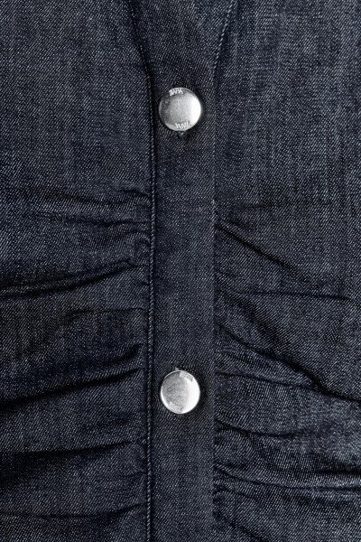 Z1975 MIDI DENIM KO'YLAK - Moviy - 7