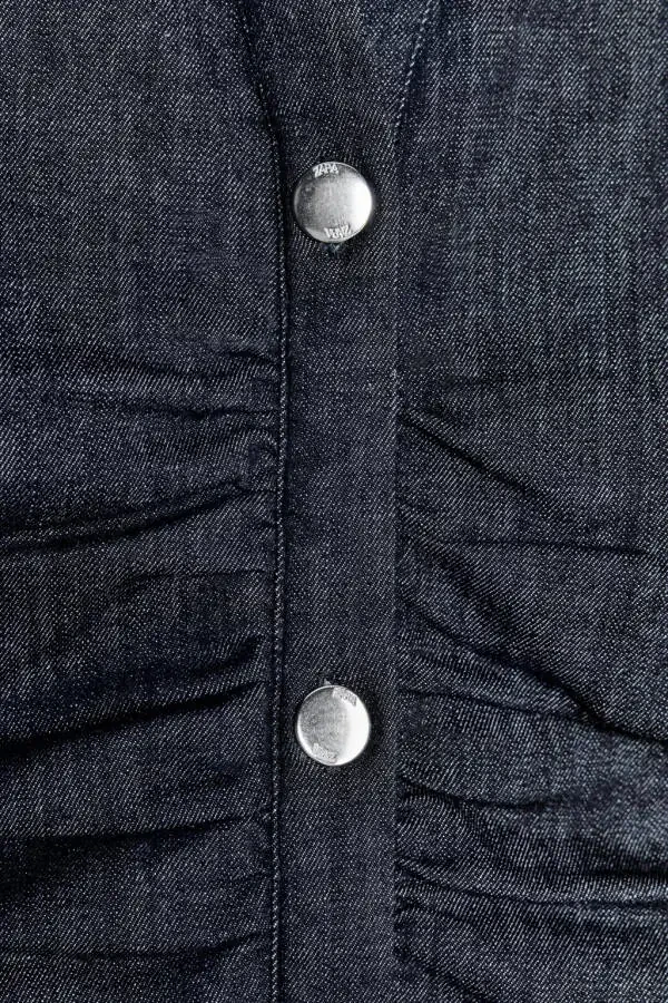 Z1975 MIDI DENIM KO'YLAK - Moviy - 7