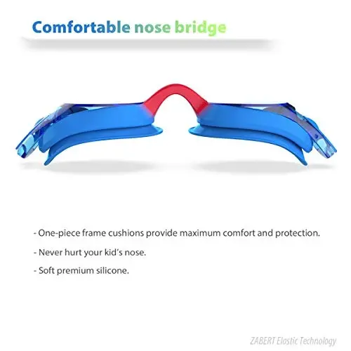 ZABERT K20 Bolalar uchun suzish ko'zoynaklari 3-10 yoshli qizlar va o'g'il bolalar uchun, tumanga qarshi 100% UV himoyasi sayohat sumkasi bilan - 5