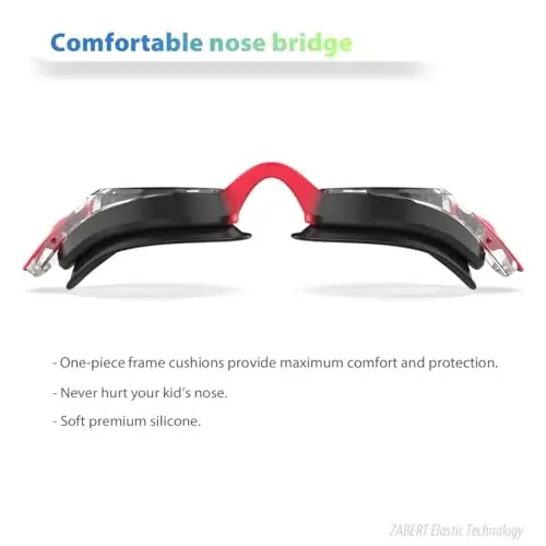 ZABERT K20 Bolalar uchun Suzish Ko'zoynaklari Qizlar O'g'il Bolalar 3-10 Yosh, Tumanga qarshi 100% UV Himoya Sayohat Sumkasi bilan - 5