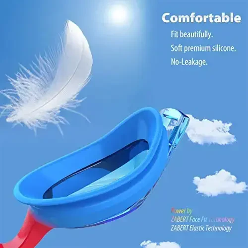 ZABERT K20 Swimming Goggles for Kids Girls Boys Age 3-10 Years Old, Anti-fog 100% UV Protection with Travel Bag - Modazone (1)