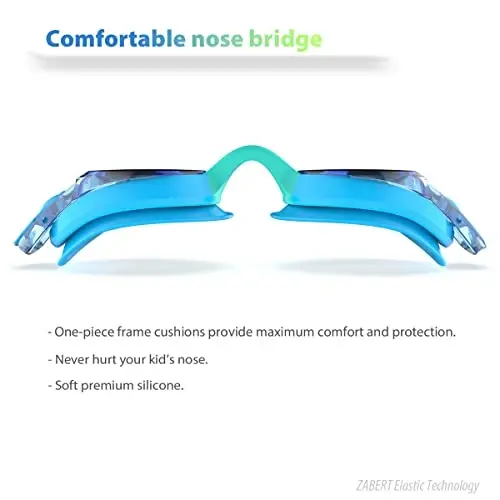 ZABERT K20 Swimming Goggles for Kids Girls Boys Age 3-10 Years Old, Anti-fog 100% UV Protection with Travel Bag - 3