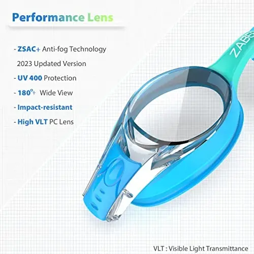 ZABERT K20 Swimming Goggles for Kids Girls Boys Age 3-10 Years Old, Anti-fog 100% UV Protection with Travel Bag - 4