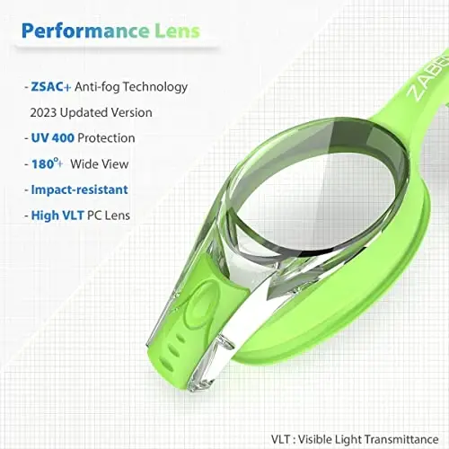 ZABERT K20 Swimming Goggles for Kids Girls Boys Age 3-10 Years Old, Anti-fog 100% UV Protection with Travel Bag - 5