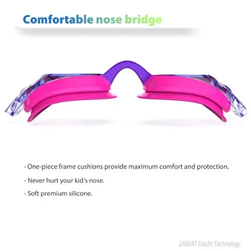 ZABERT K20 Swimming Goggles for Kids Girls Boys Age 3-10 Years Old, Anti-fog 100% UV Protection with Travel Bag - 5