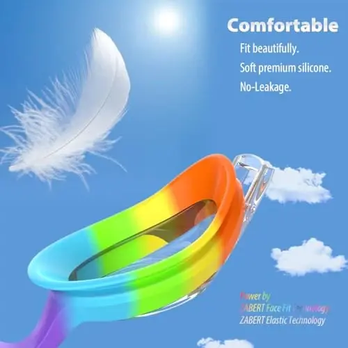 ZABERT K20 Swimming Goggles for Kids Girls Boys Age 3-10 Years Old, Anti-fog 100% UV Protection with Travel Bag - 2