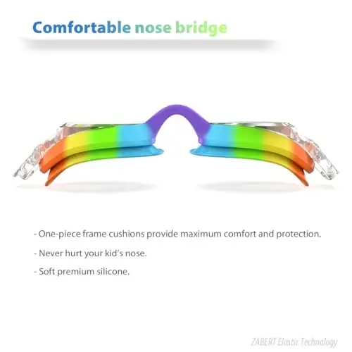 ZABERT K20 Очки для плавания для детей девочек мальчиков 3-10 лет, защита от запотевания 100% защита от ультрафиолета с дорожной сумкой - 4