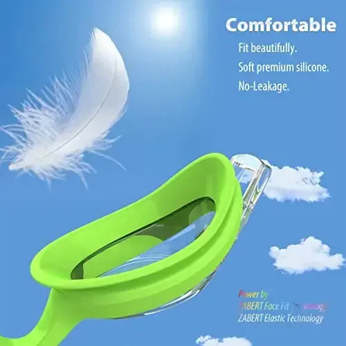 ZABERT K20 Плавательные очки для детей девочек мальчиков 3-10 лет, защита от запотевания 100% защита от УФ с дорожной сумкой - 2