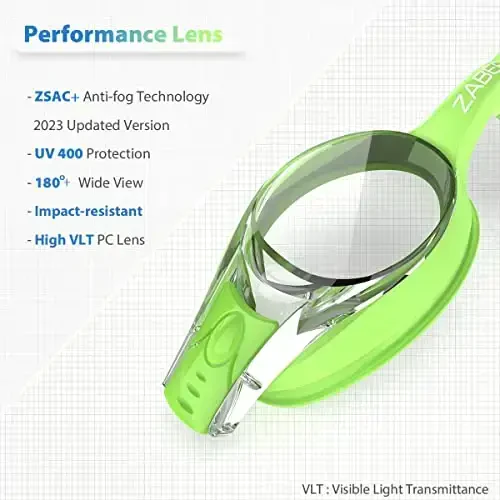 ZABERT K20 Swimming Goggles for Kids Girls Boys Age 3-10 Years Old, Anti-fog 100% UV Protection with Travel Bag - 5