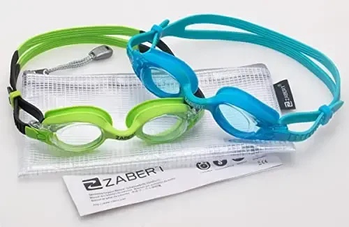 ZABERT K20 Swimming Goggles for Kids Girls Boys Age 3-10 Years Old, Anti-fog 100% UV Protection with Travel Bag - 6