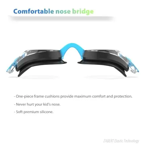 ZABERT K20 Swimming Goggles for Kids Girls Boys Age 3-10 Years Old, Anti-fog 100% UV Protection with Travel Bag - 4