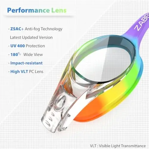 ZABERT K20 Swimming Goggles for Kids Girls Boys Age 3-10 Years Old, Anti-fog 100% UV Protection with Travel Bag - 6