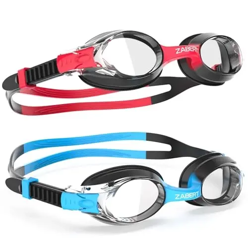 ZABERT K20 Swimming Goggles for Kids Girls Boys Age 3-10 Years Old, Anti-fog 100% UV Protection with Travel Bag - 1