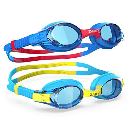 ZABERT K20 Swimming Goggles for Kids Girls Boys Age 3-14 Years Old, Anti-fog 100% UV Protection with Travel Bag - 1