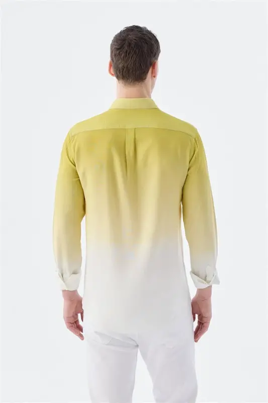 Зафран Comfort Fit тугмали ёқаси осон дазмолланган кўйлак - 5