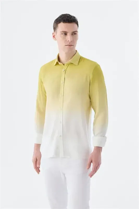 Зафран Comfort Fit тугмали ёқаси осон дазмолланган кўйлак - 2