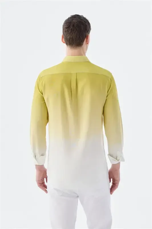 Зафран Comfort Fit тугмали ёқаси осон дазмолланган кўйлак - 5